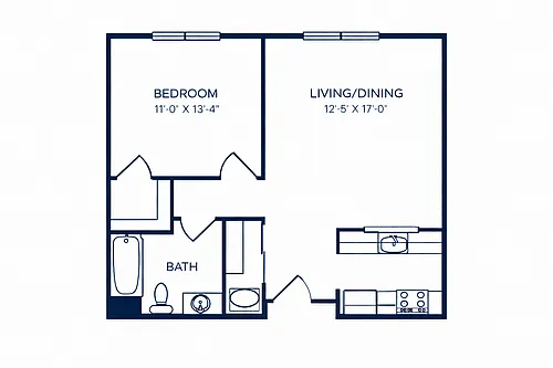 Floor plan CE50 | 1x1