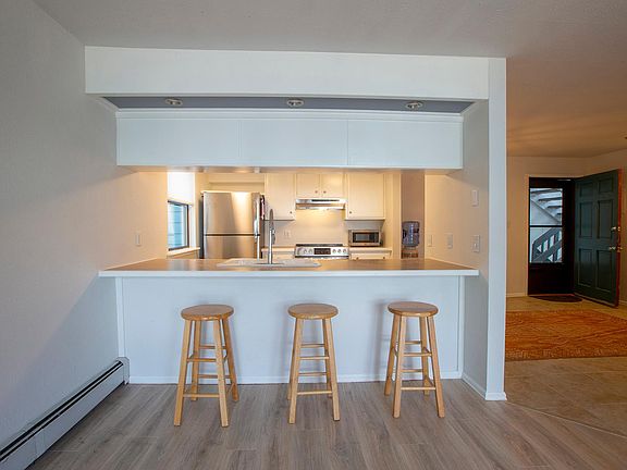 Kitchen bar area looking from living room