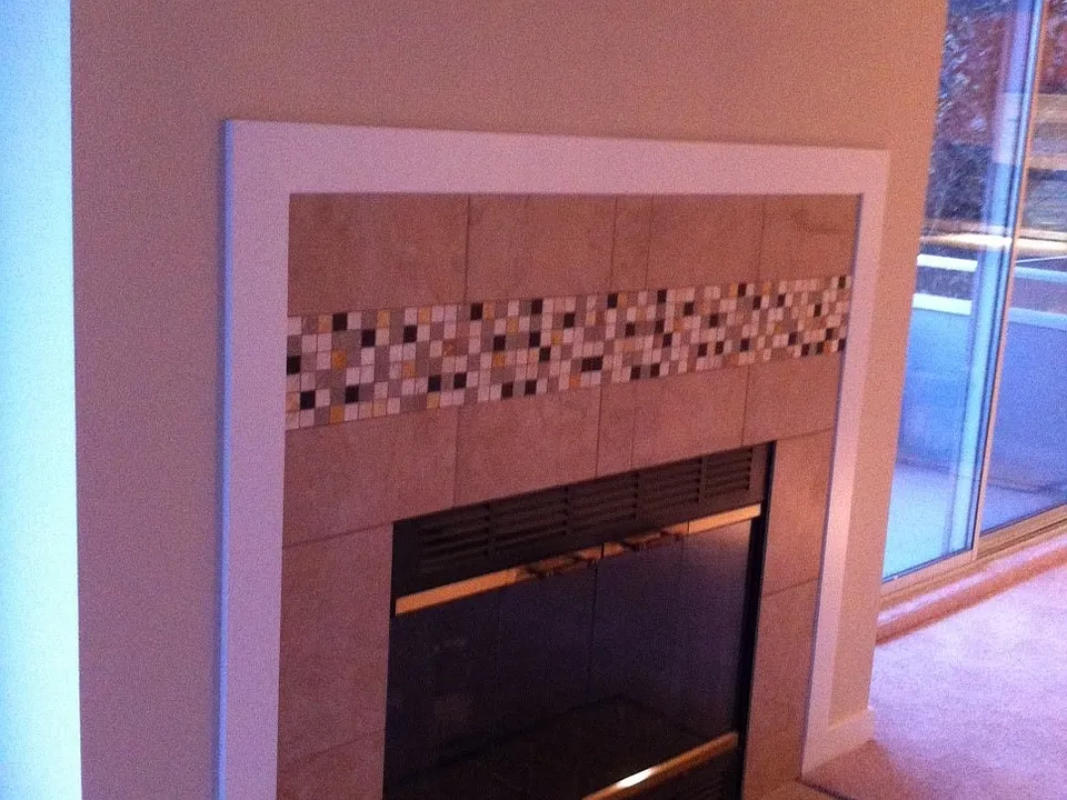 fire place in living room