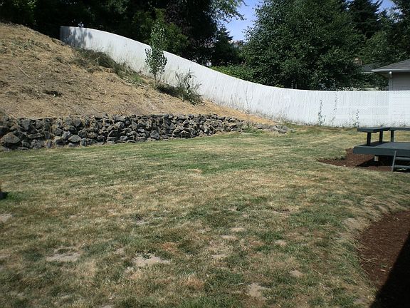 Large open back yard!