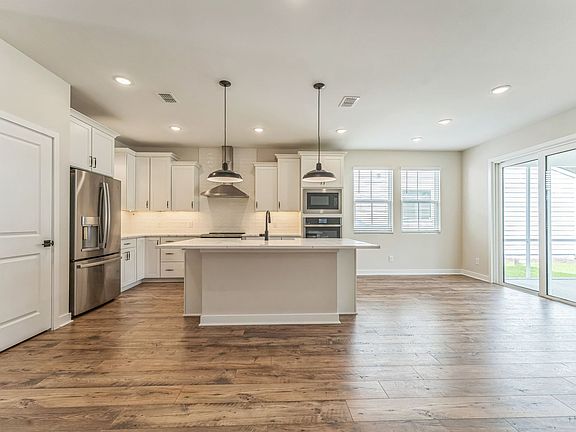 Kitchen with pendant lighting