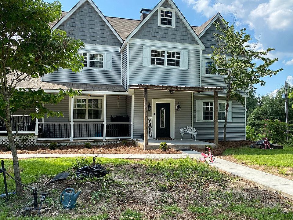 New concrete sidewalk/porch.