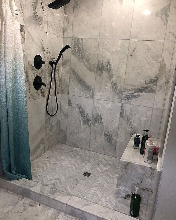 Master Bathroom has marble