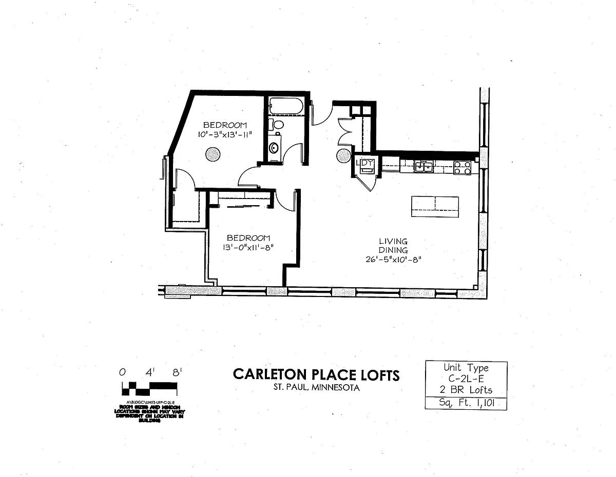 Floor plan C Building 2BR LE