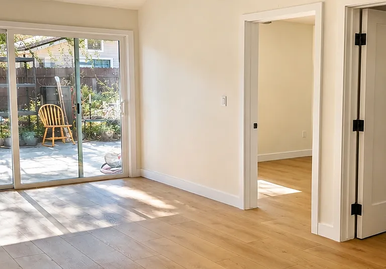 living area with access to patio