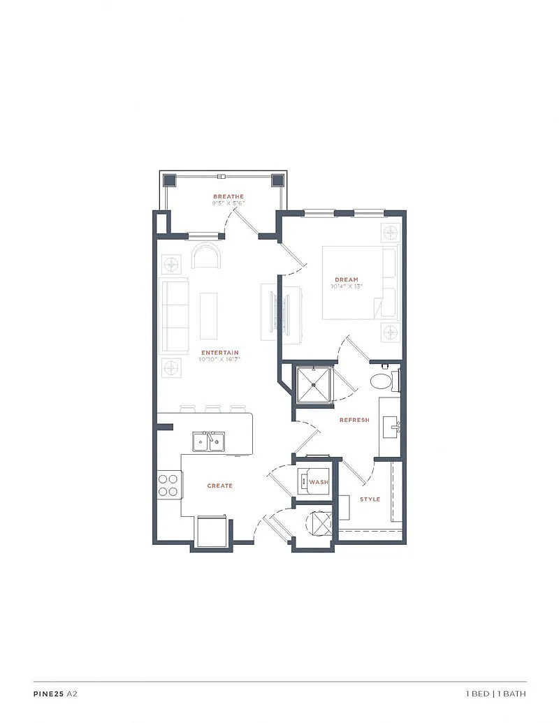 Floor plan A2 - Spacious Living Room