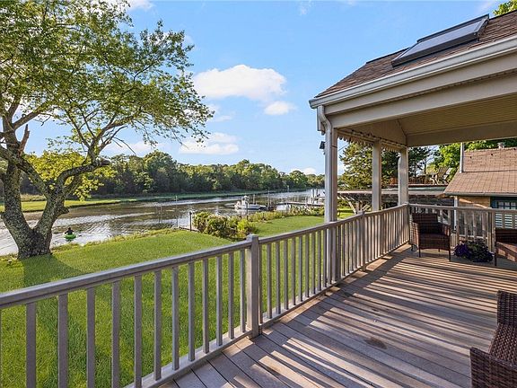 Backyard Deck Facing Water