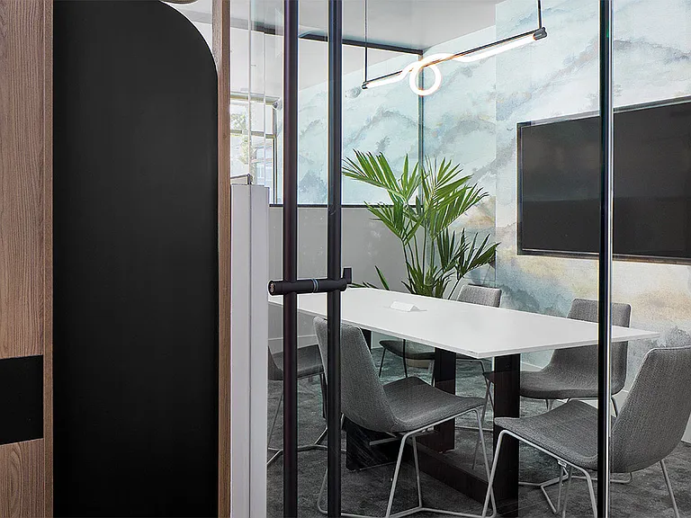 Apartment community conference room at Griffis at Fiddler's Green in Centennial, Colorado.