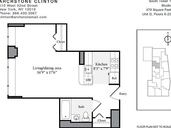 2nd image of 510 W 52nd St APT 15D
