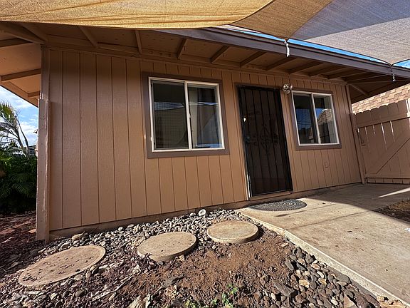 Front of house, shade is optional. Last tenants put them up and enjoyed the shaded area.