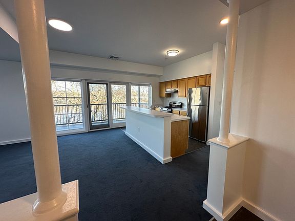 A view of your Kitchen and deck fron your entry.