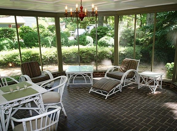 Screen porch in main house