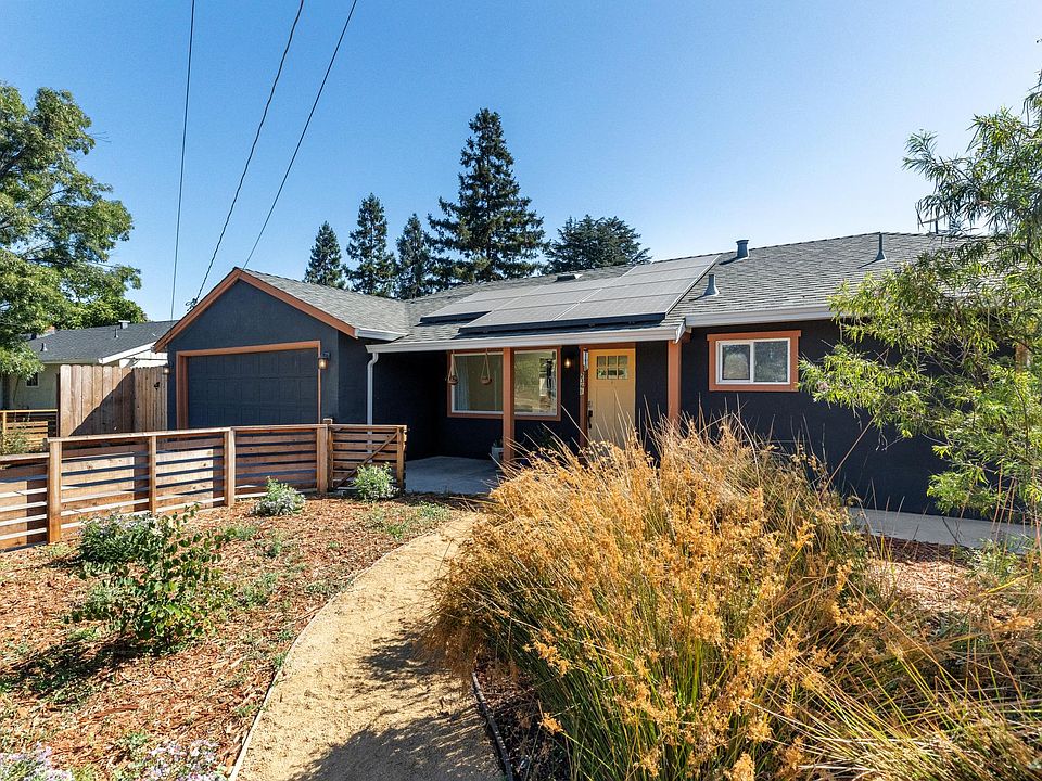 Main entrance with California native garden