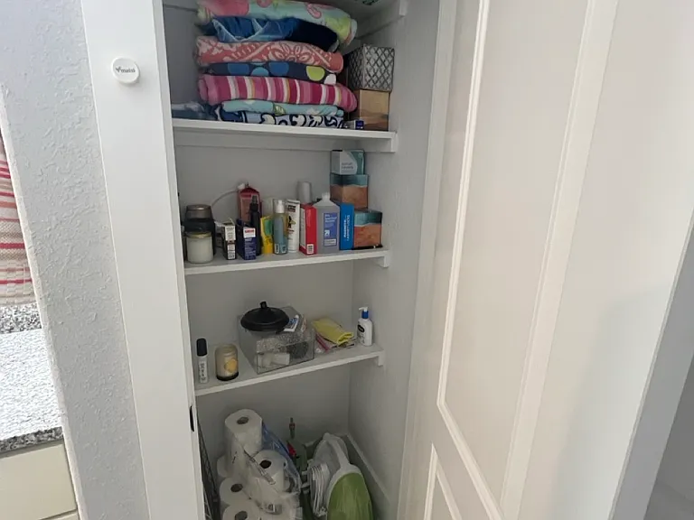 Downstairs bathroom closet