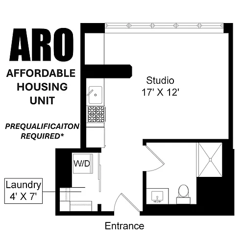Floor plan A16 - 60% AMI ARO