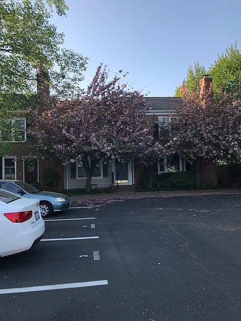 Front door in the spring