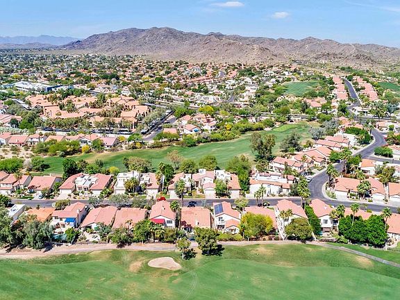 Aerial view of Golf course and community