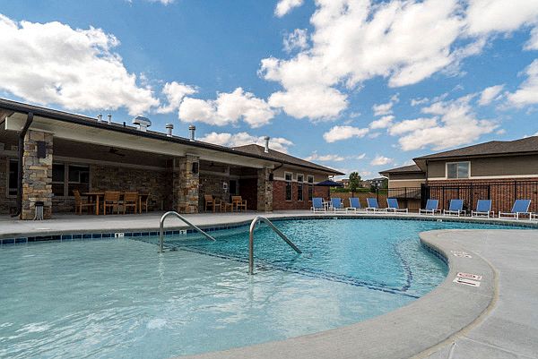 Take a dip in our pool on a hot summer day.