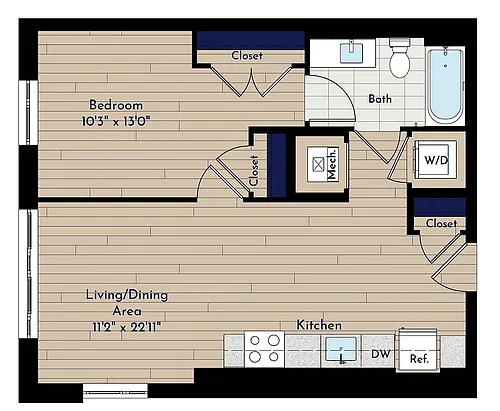 Floor plan A 1BR-A1.4
