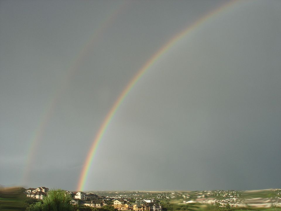 Balcony view of rainbow