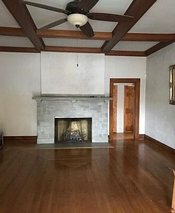 Fireplace in den