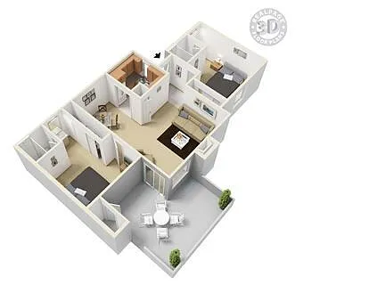 Floor plan 2x2V