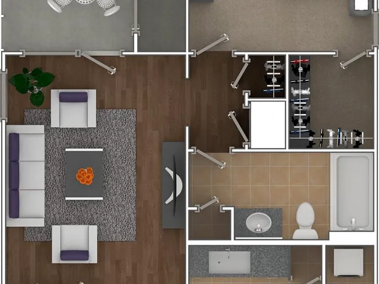 One Bedroom 734 sq ft One Bedroom 734 sq ft