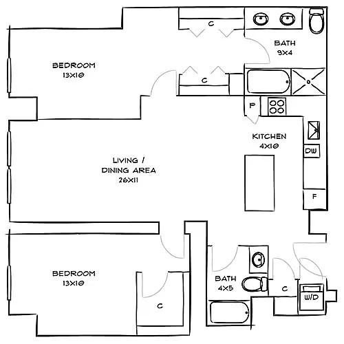 Floor plan Valenti Penthouse