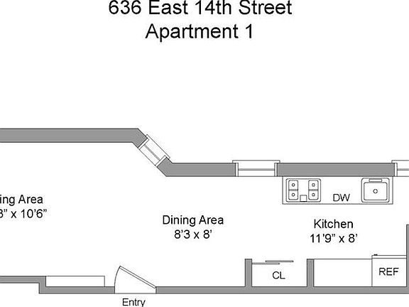 2nd image of 636 E 14th St APT 1