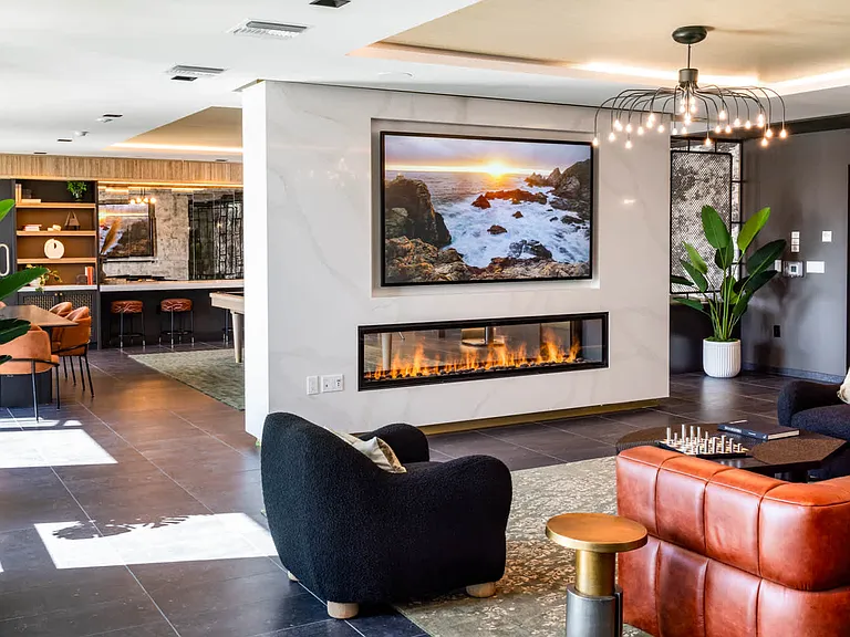 Resident Lounge with Fireplace