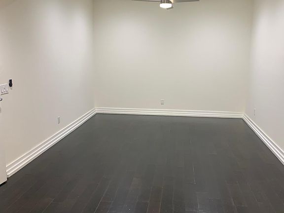 Formal dining room with ceiling fan