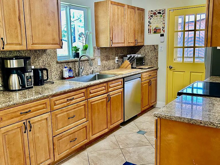 Fully equipped kitchen with everything needed for daily cooking.