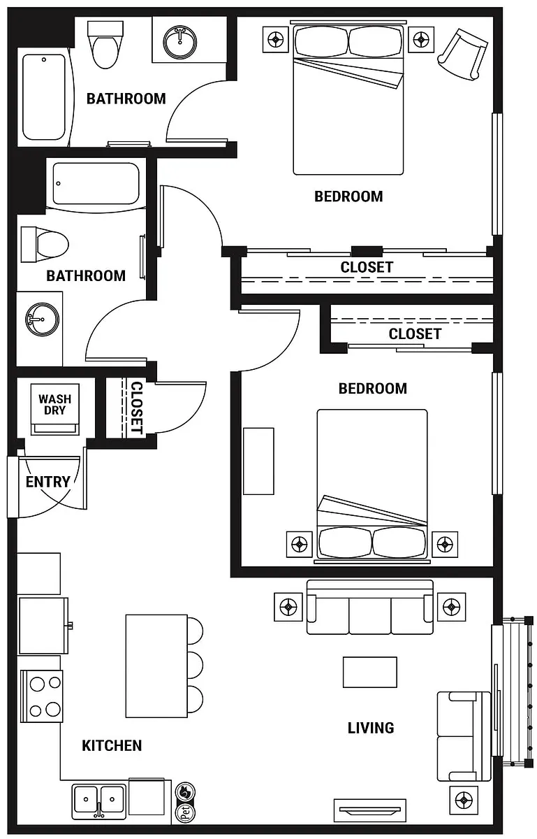 Floor plan B7 Two Bed