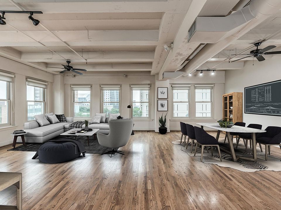 Virtually staged corner 2 bedroom/2 bath plus study at Keystone Lofts. Incredible urban views along tree lined street.