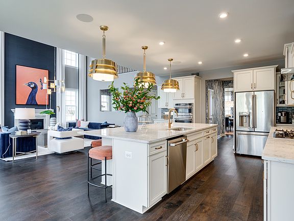 Large island in kitchen