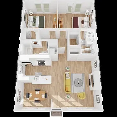 Floor plan 2 Bedroom 2 Bathroom