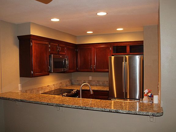 Updated kitchen with recessed lighting