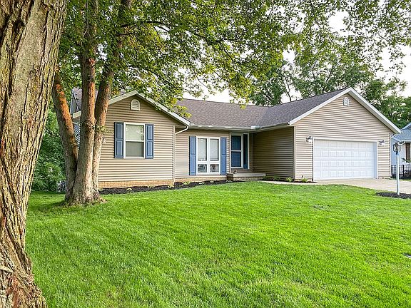 partially shaded front yard