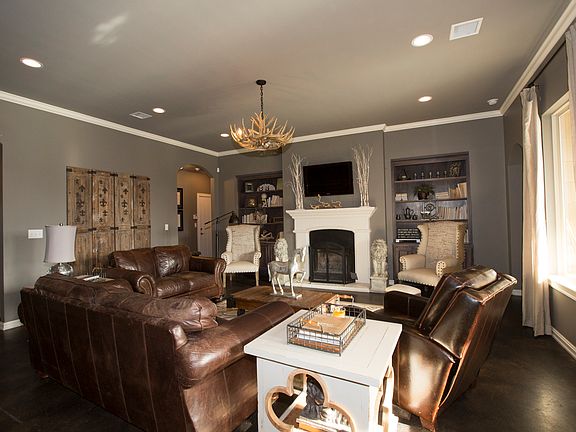 Great room with gorgeous fireplace