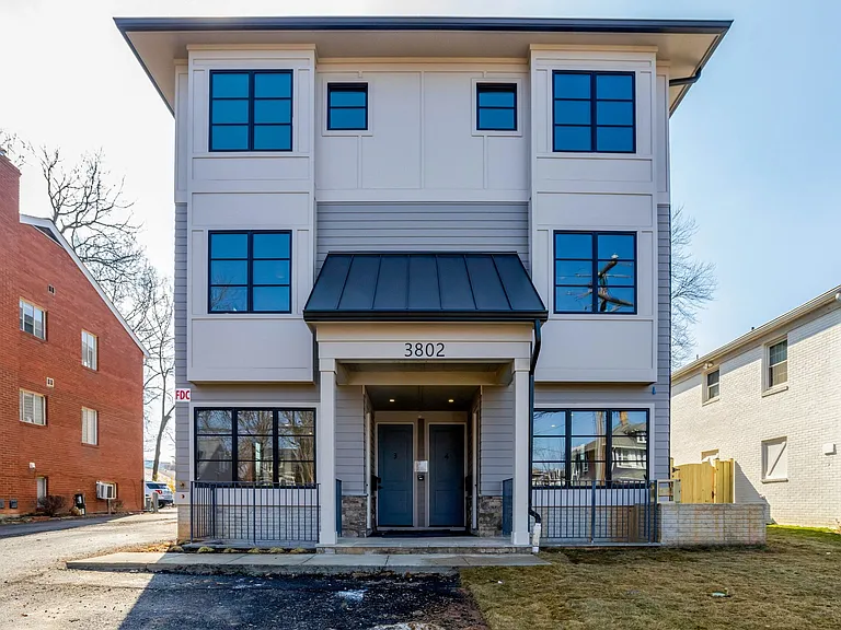 Front of Building with separate entrances to each unit