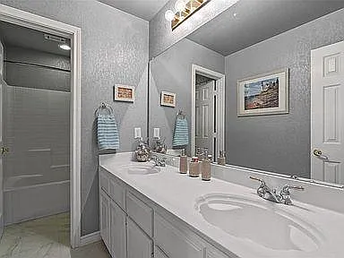Bathroom #2 with dual sinks