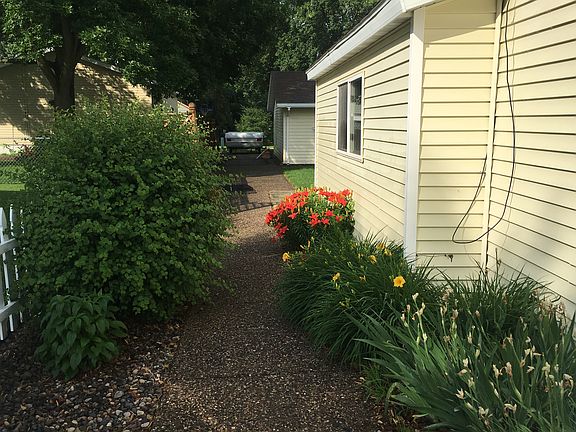 Side view with perenials