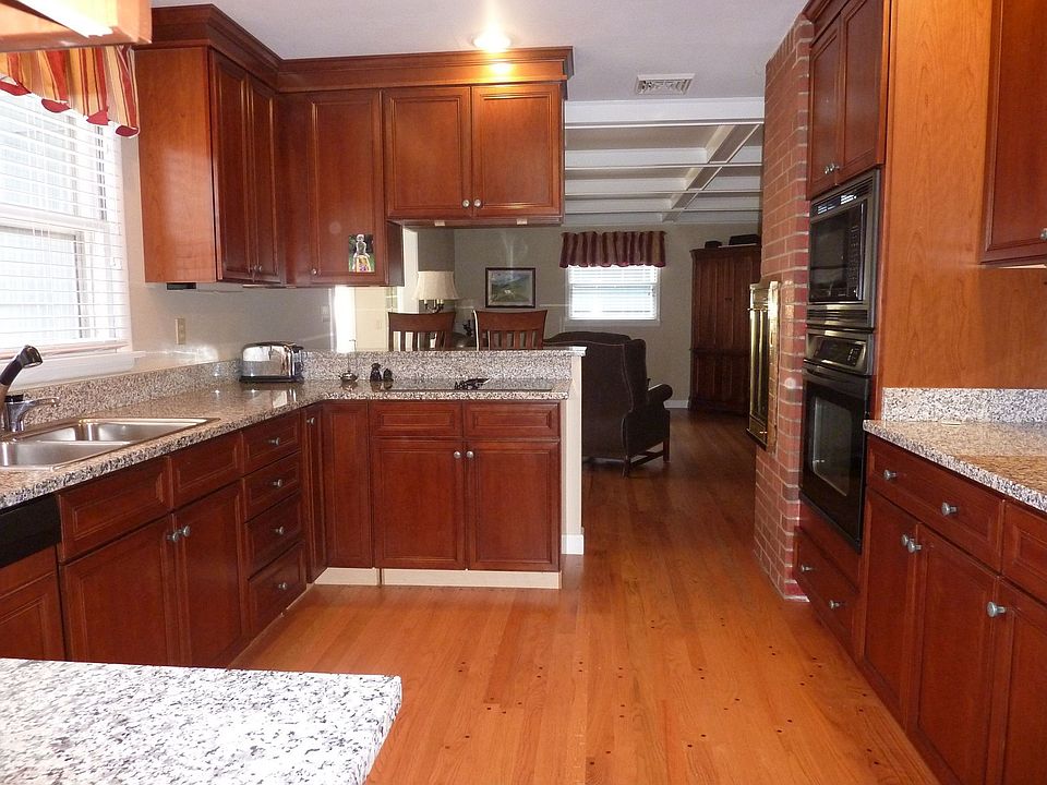 cherry kitchen/ granite tops