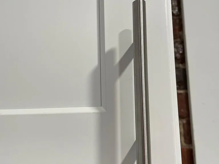 Stainless steel handles on all cabinets