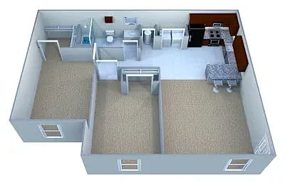 Floor plan Classic Deluxe II 2 Bed