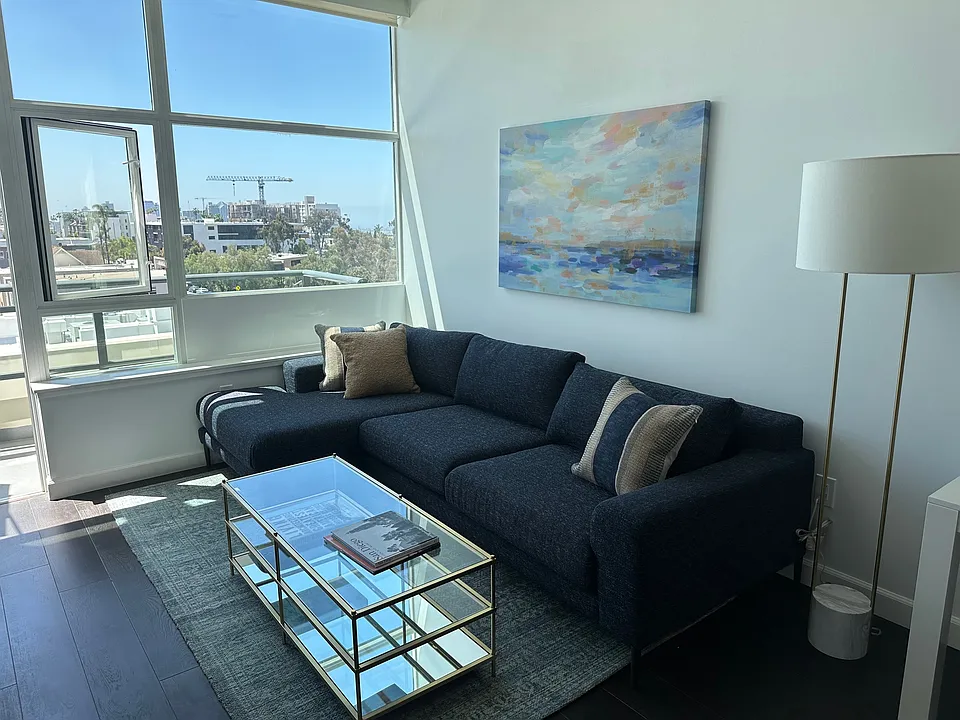 Huge windows with motorized shades