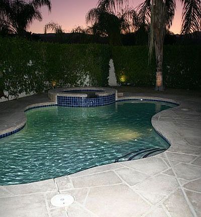 Sexy poolside sunsets at night