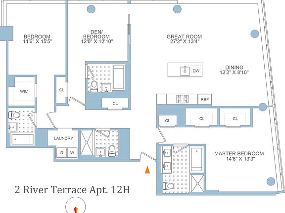 4th image of 2 River Ter APT 12H