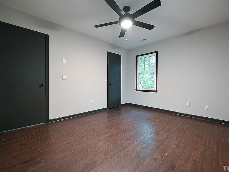 spacious bedrooms and lots of closets and storage space