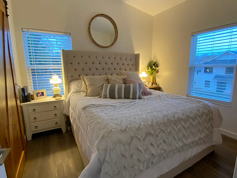 Bedroom 1 fits a king size bed.